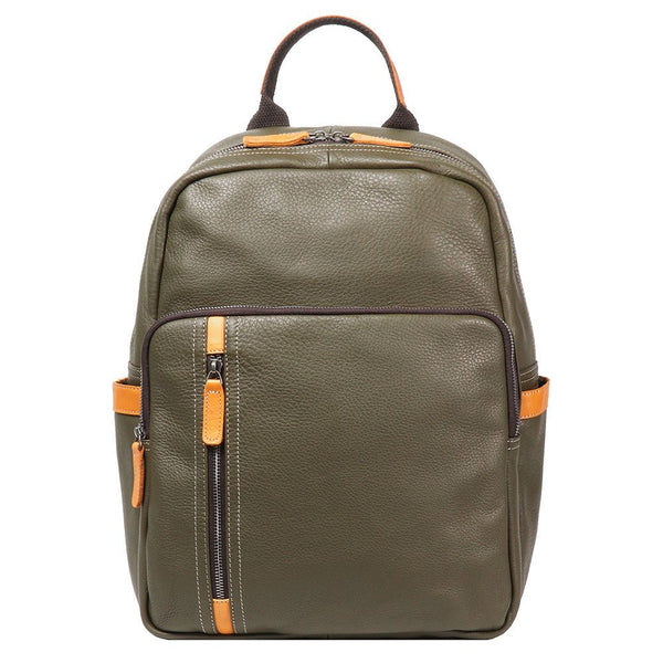 UrbanArc Travel Backpack | Genuine Leather Backpack | Laptop Backpack, Olive Green