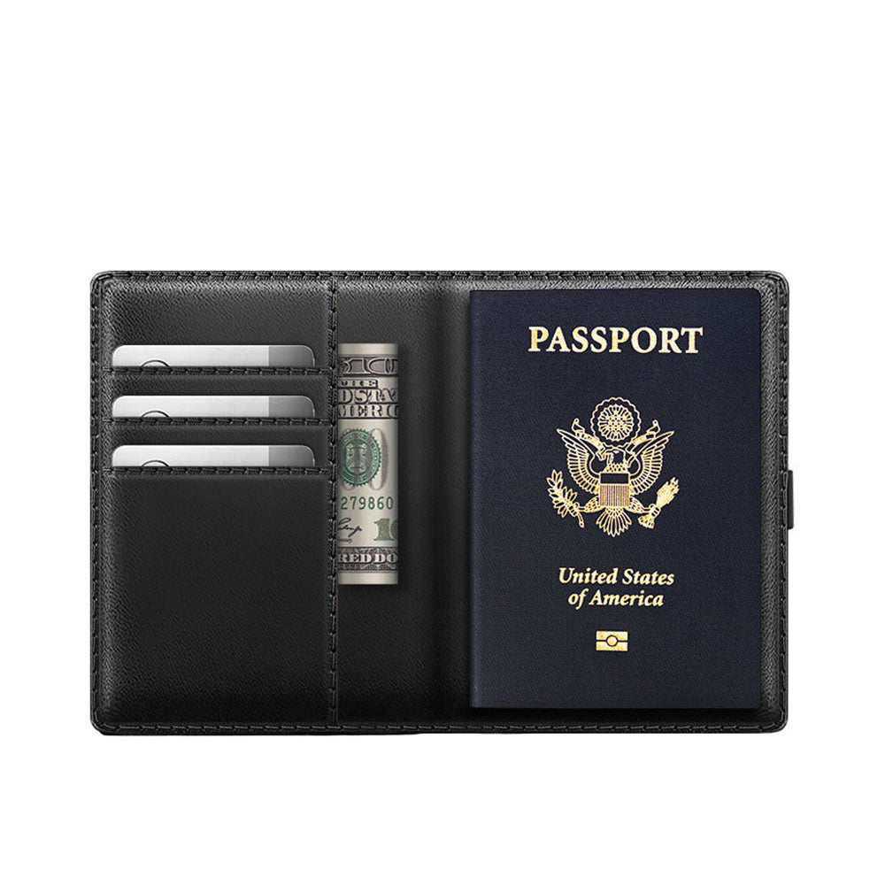 Premium Leather AirTag Travel Wallet - Moderno Collections