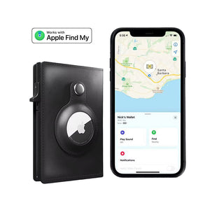 Thumbnail for PhantomVault Genuine Leather AirTag Wallet