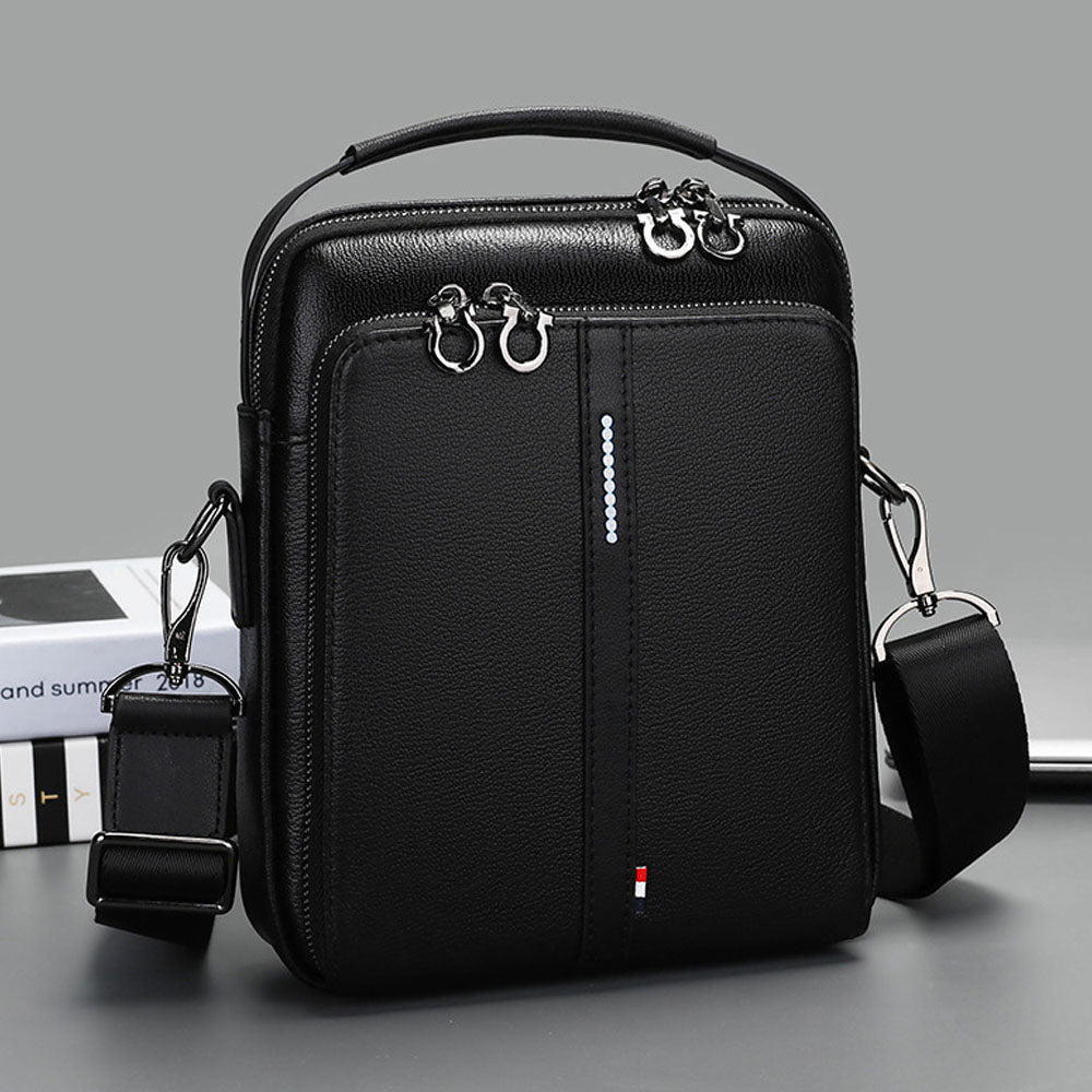 Aegis Water - Resistant Leather Messenger Bag - Moderno Collections