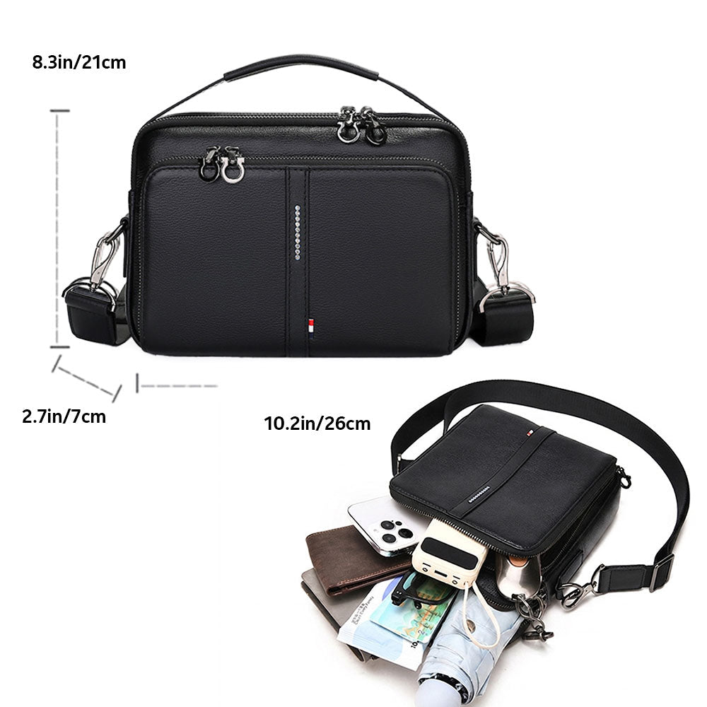 Aegis Water - Resistant Leather Messenger Bag - Moderno Collections