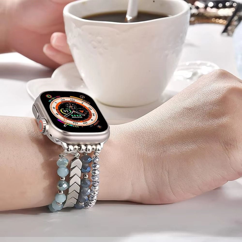 Beaded Steel Apple Watch Band for Women - Moderno Collections