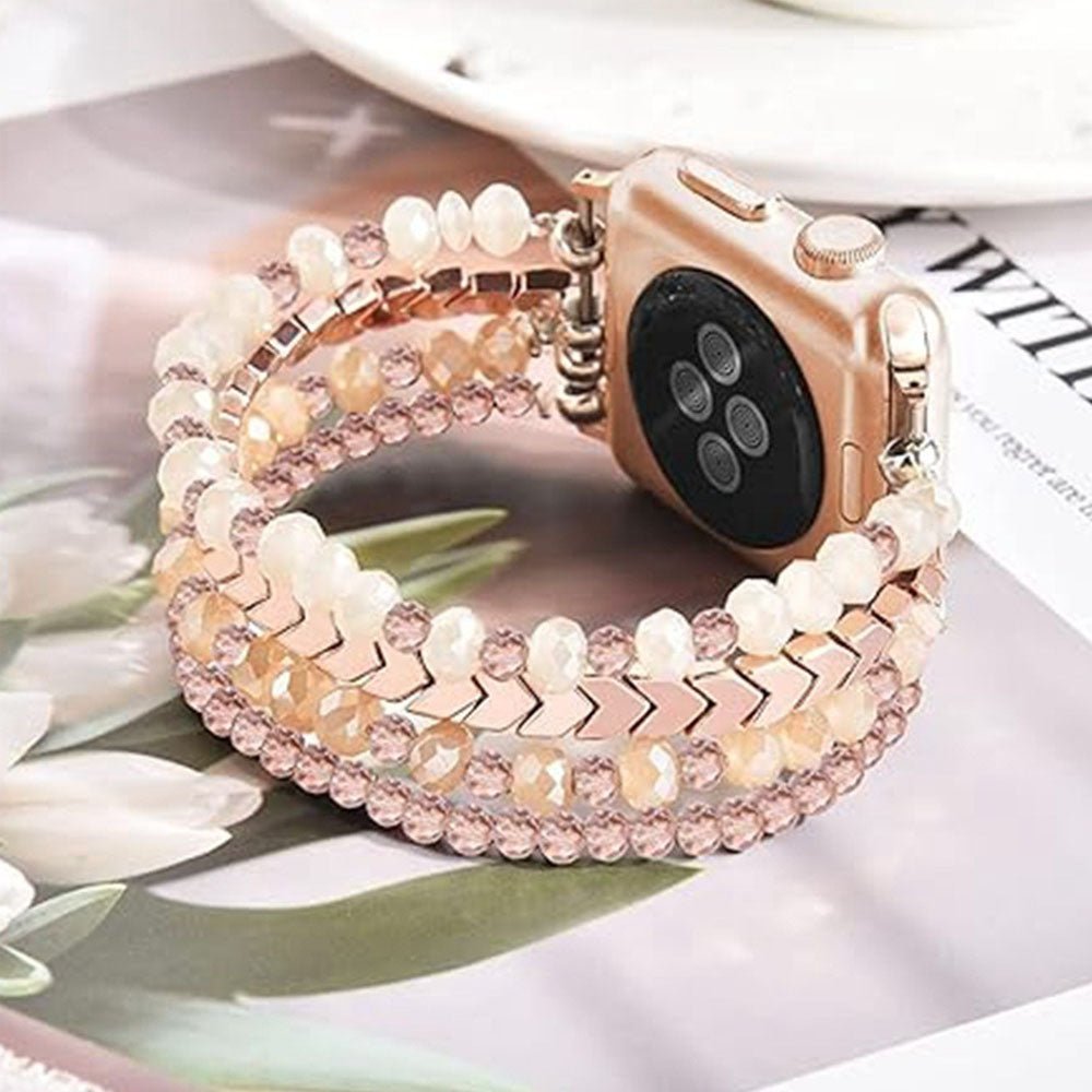 Beaded Steel Apple Watch Band for Women - Moderno Collections