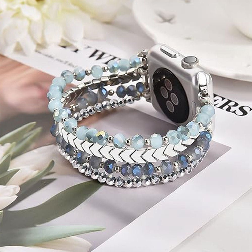 Beaded Steel Apple Watch Band for Women - Moderno Collections