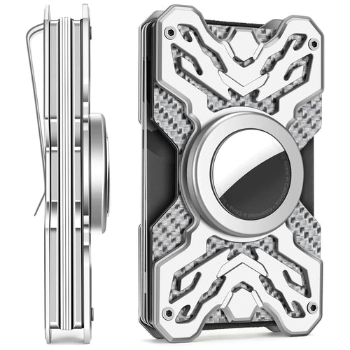 CarbonShield Minimalist AirTag Wallet - Moderno Collections