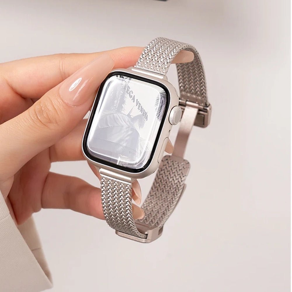 Chic Ultra-Thin Stainless Steel Apple Watch Band for Women - Moderno Collections