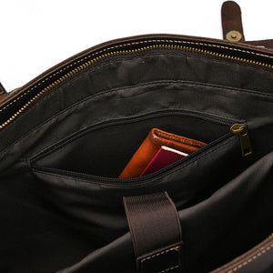 Thumbnail for FluxVoid Leather Briefcase - Moderno Collections