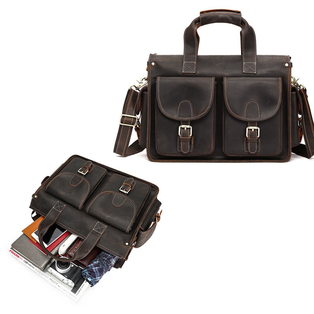 GoBag Leather Messenger Bag - Moderno Collections