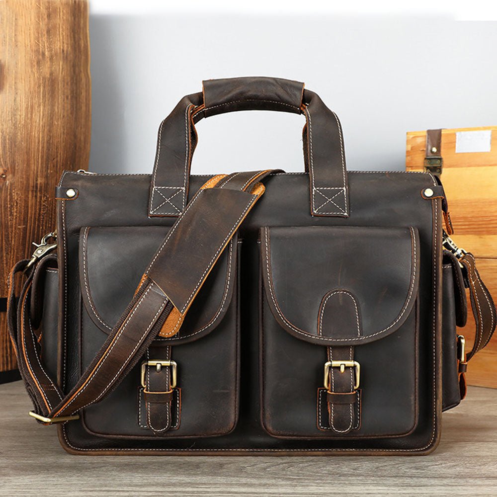 GoBag Leather Messenger Bag - Moderno Collections