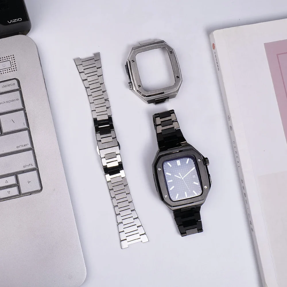 Elegance Pro: Stainless Steel Case Apple Watch Band