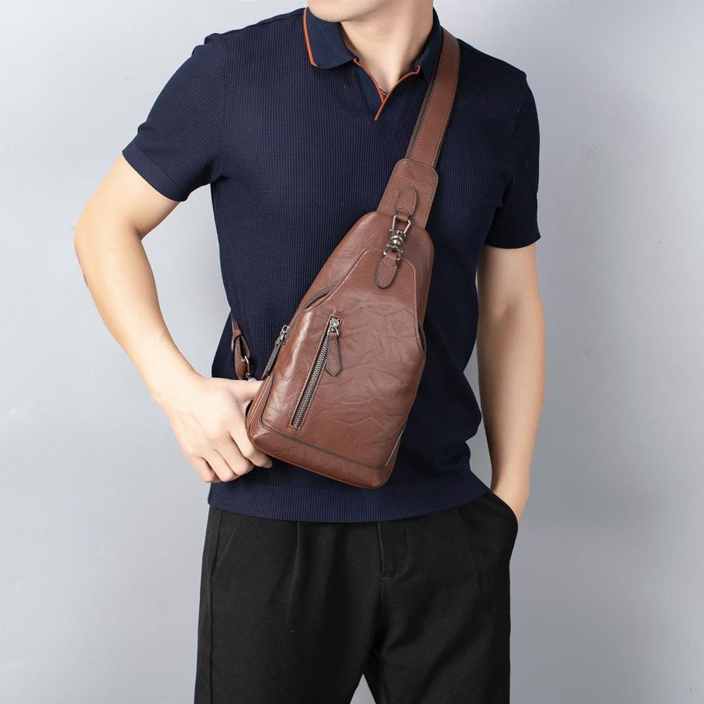 LuxeLatch Leather Shoulder Bag - Moderno Collections