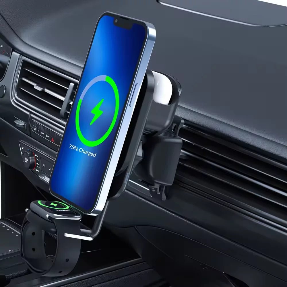 MagTech Drive: 3 in 1 Magnetic Car Charger &amp; Holder - Moderno Collections