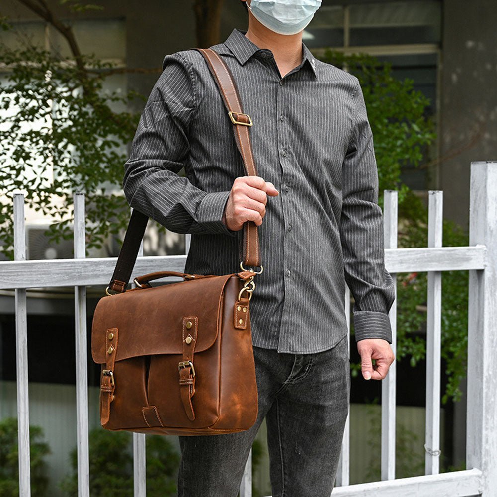 MetroCore Leather Business Bag - Moderno Collections