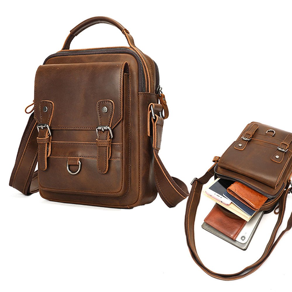 NomadFold Leather Messenger Bag - Moderno Collections