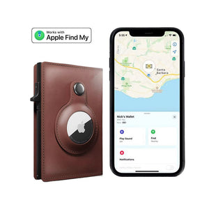 Thumbnail for PhantomVault Genuine Leather AirTag Wallet - Moderno Collections