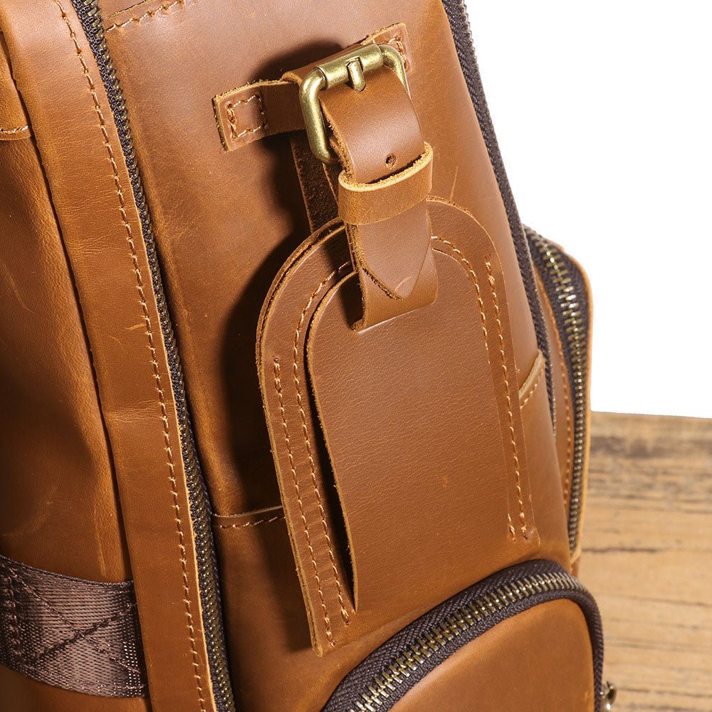 Retro Riverstone Travel Leather Backpack - Moderno Collections