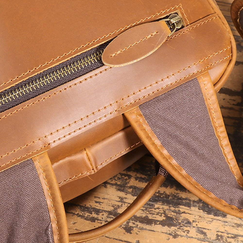 Retro Riverstone Travel Leather Backpack - Moderno Collections