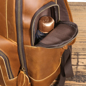 Thumbnail for Retro Riverstone Travel Leather Backpack - Moderno Collections