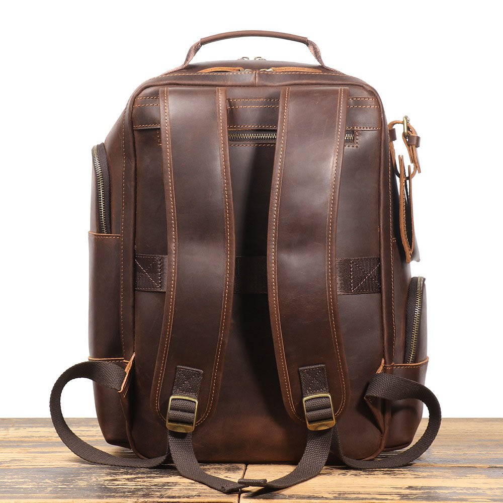 Retro Riverstone Travel Leather Backpack - Moderno Collections