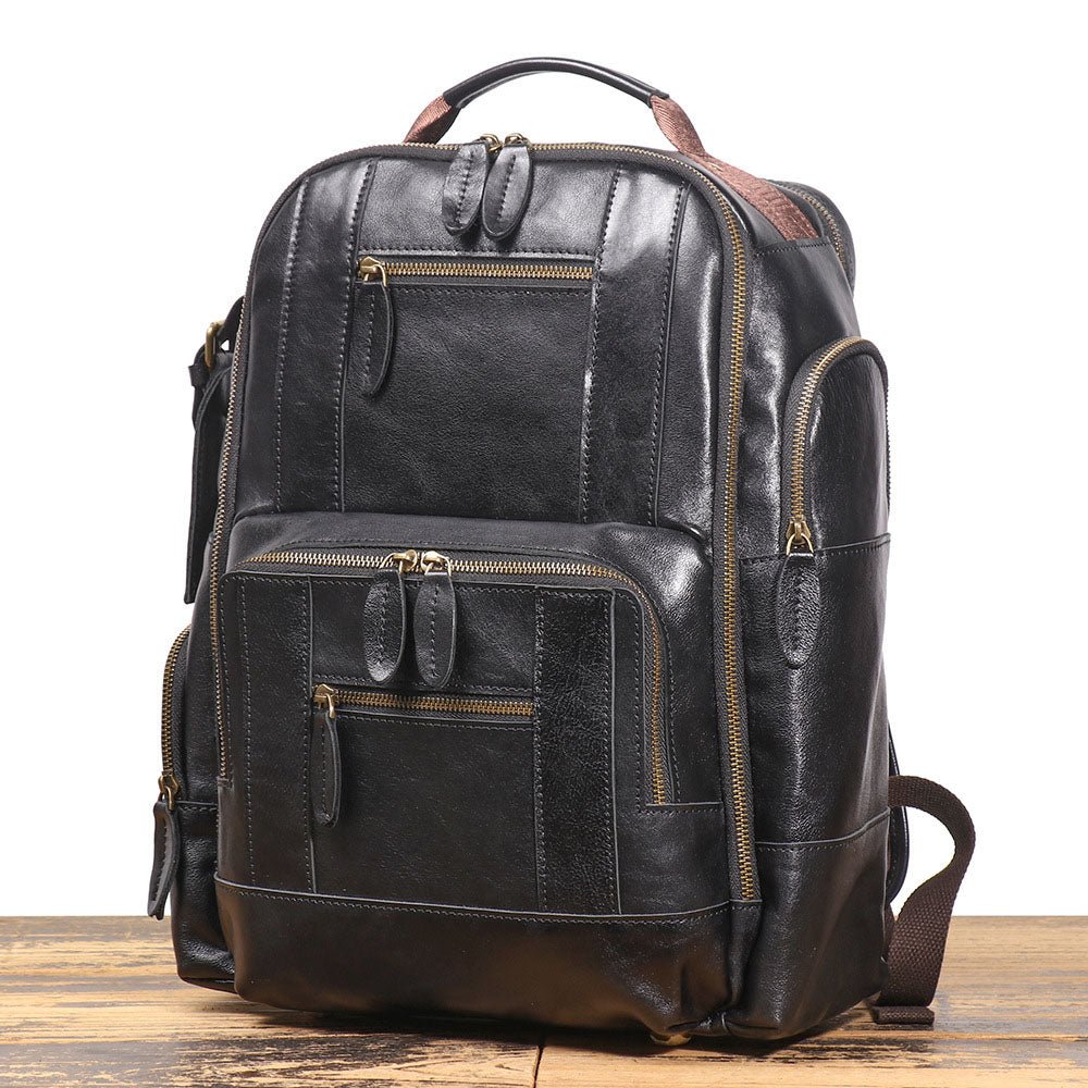Retro Riverstone Travel Leather Backpack - Moderno Collections
