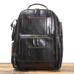 Thumbnail for Retro Riverstone Travel Leather Backpack - Moderno Collections