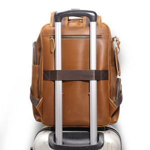 Thumbnail for Retro Riverstone Travel Leather Backpack - Moderno Collections