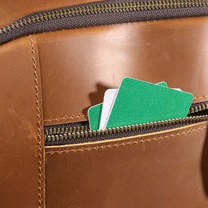 Thumbnail for Retro Riverstone Travel Leather Backpack - Moderno Collections