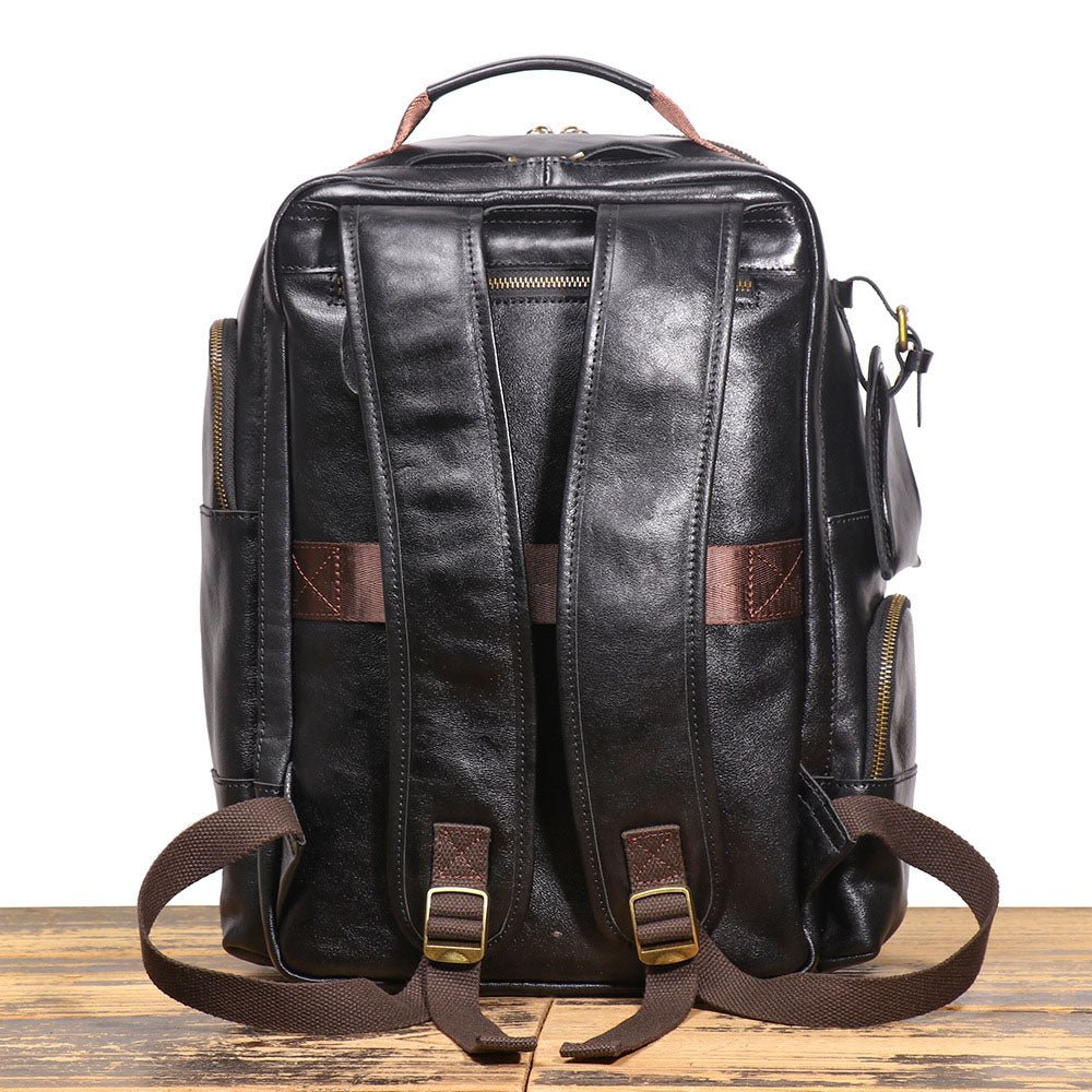 Retro Riverstone Travel Leather Backpack - Moderno Collections