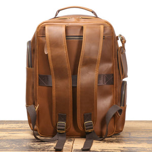 Thumbnail for Retro Riverstone Travel Leather Backpack - Moderno Collections