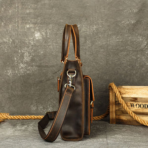 Thumbnail for RetroMagna Leather Messenger Bag - Moderno Collections