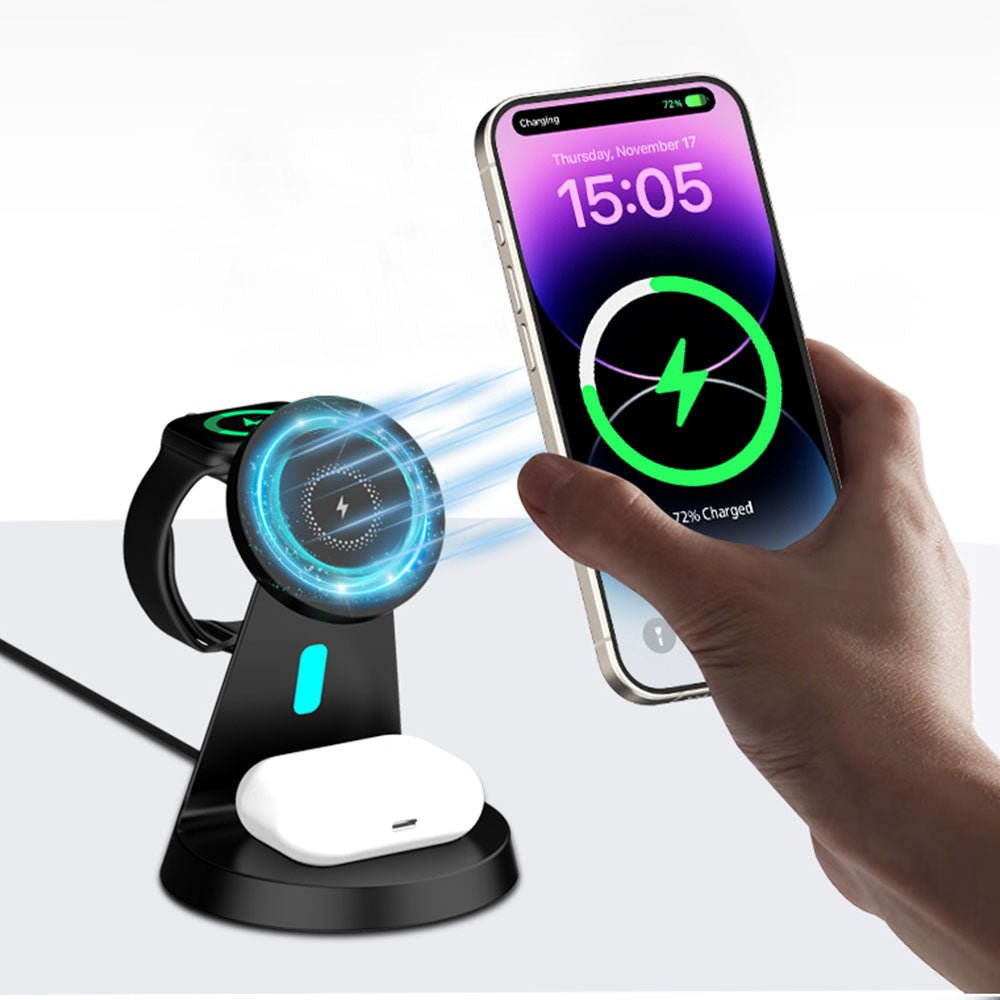 SnapStack 3-in-1 MagSafe Wireless Charger - Moderno Collections