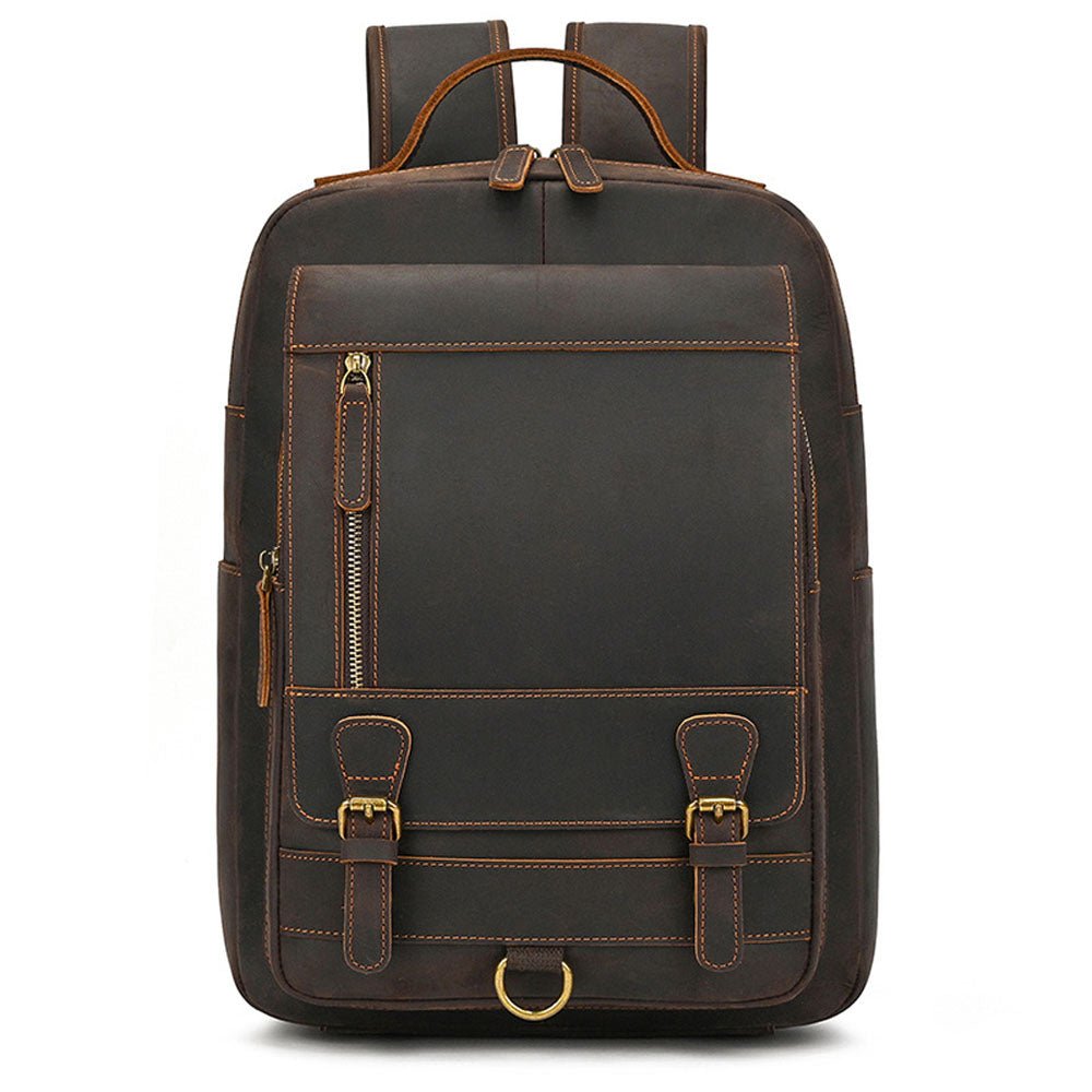 backpack computer bags leather Statesman Leather Travel Backpack | Leather Laptop Backpack | Premium Backpack, Dark Brown