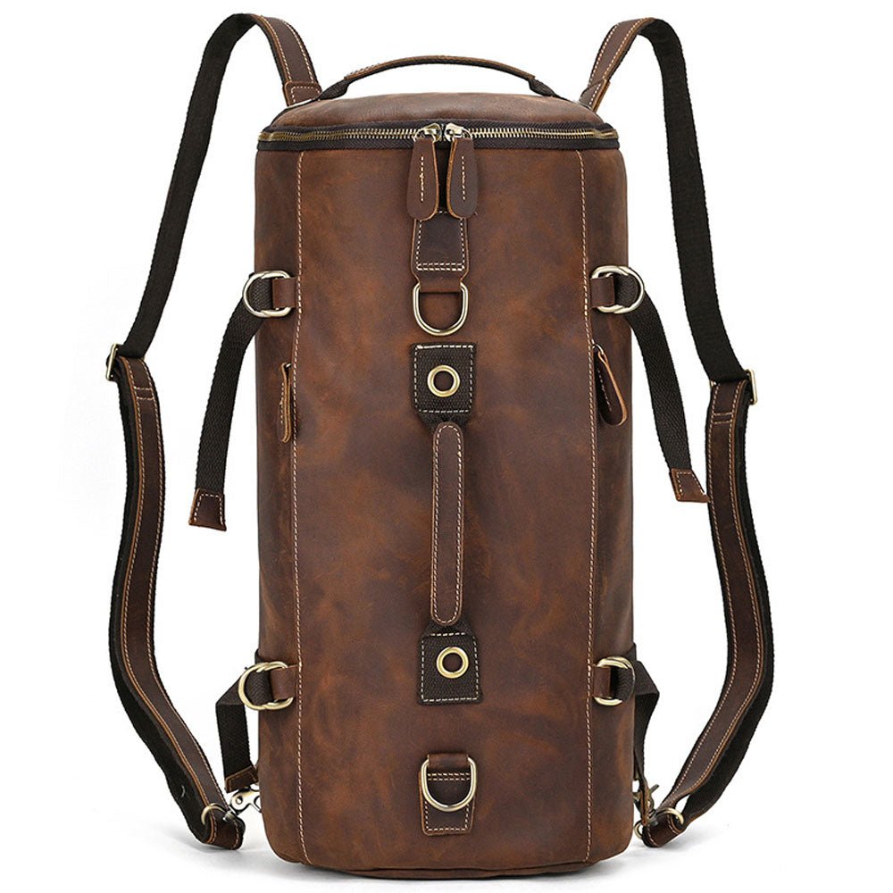 Tri - Carry Travel Leather Backpack - Moderno Collections