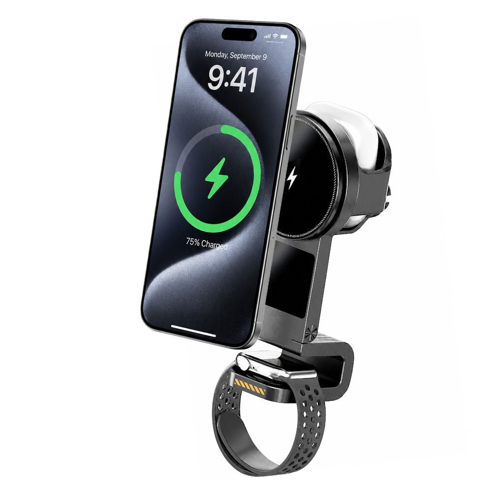 Tridock 3 in 1 Magnetic Car Charger & Holder - Moderno Collections