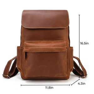 Thumbnail for VintageGrid Large - Capacity Leather Backpack - Moderno Collections