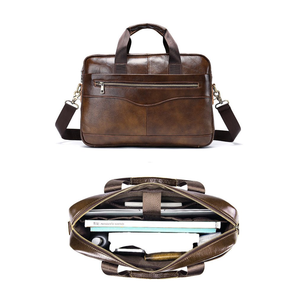 Virelo Alloy Leather Messenger Bag - Moderno Collections