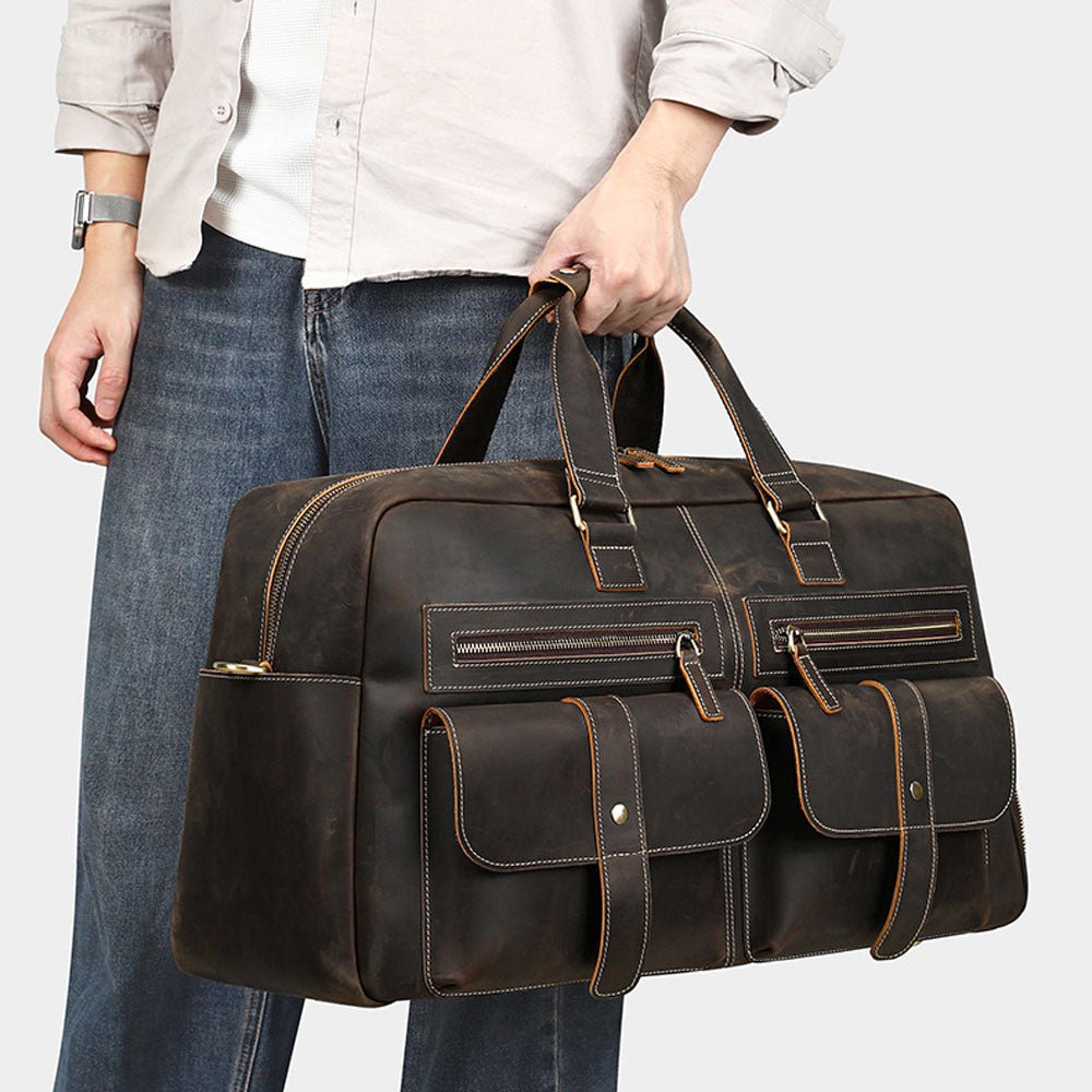 Zypheron Leather Duffel Bag - Moderno Collections