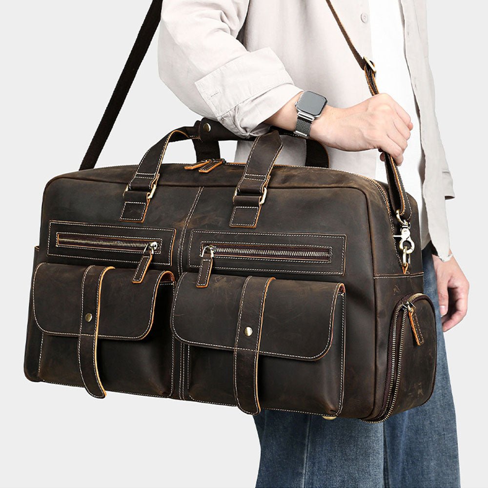 Zypheron Leather Duffel Bag - Moderno Collections