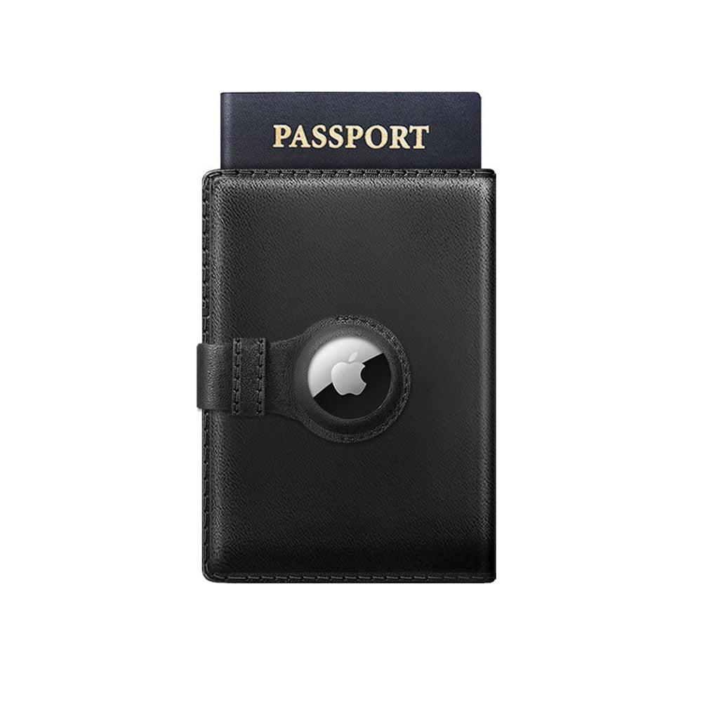 Premium Leather AirTag Travel Wallet - Moderno Collections