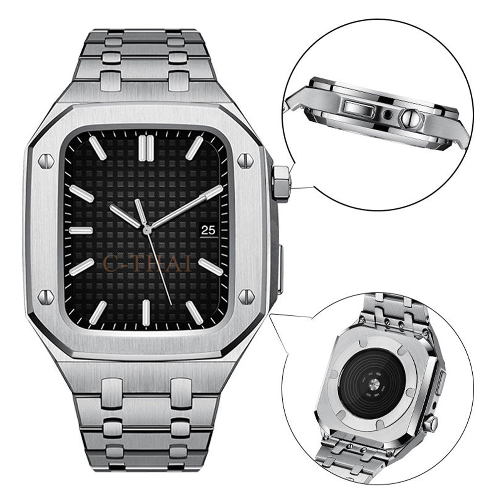 Ultimate Elegance: Stainless Steel Case Apple Watchband - Moderno Collections